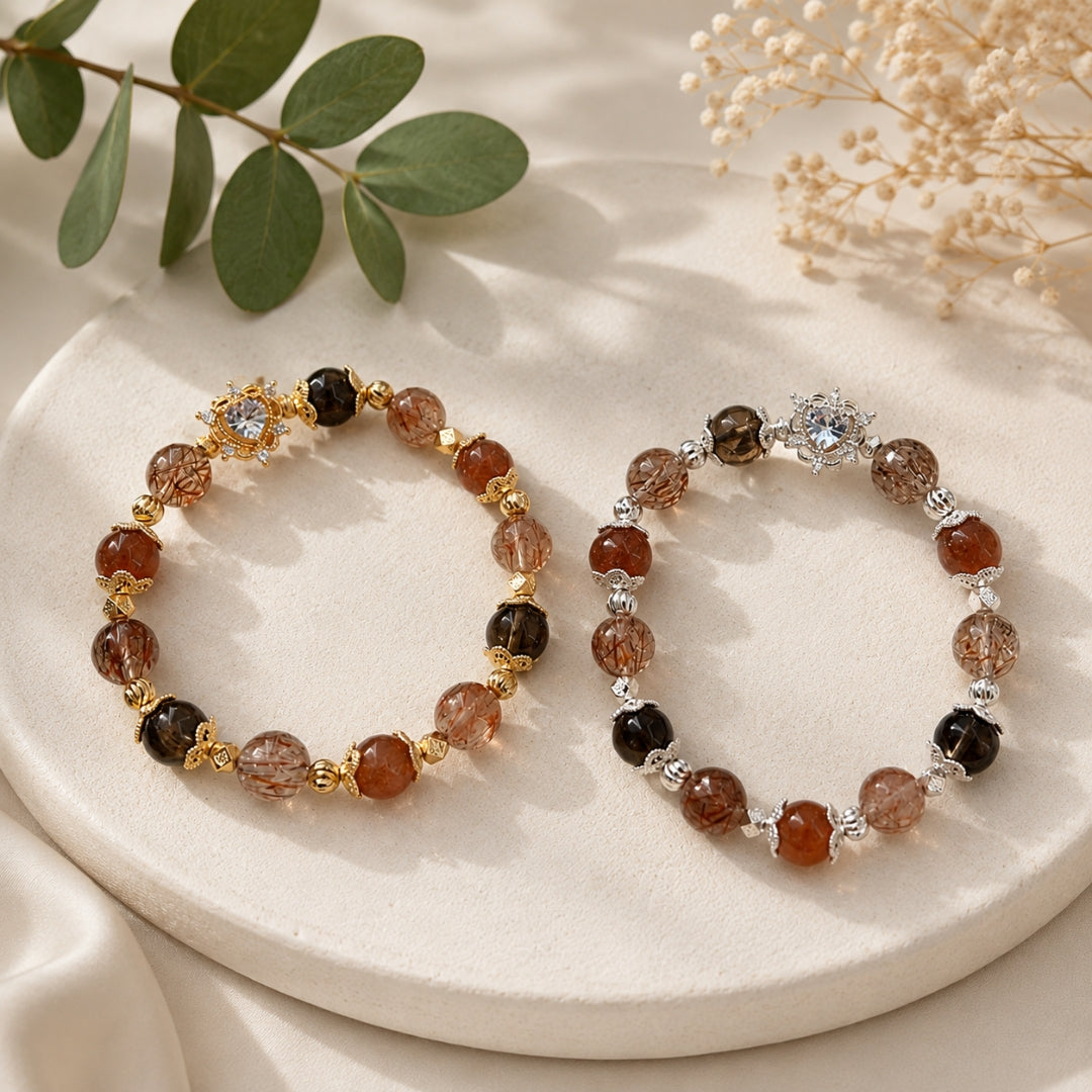 The Radiant Power - Natural Crystals Bracelet Design - Be Radiant, Be Powerful, Be Unstoppable (CR6)