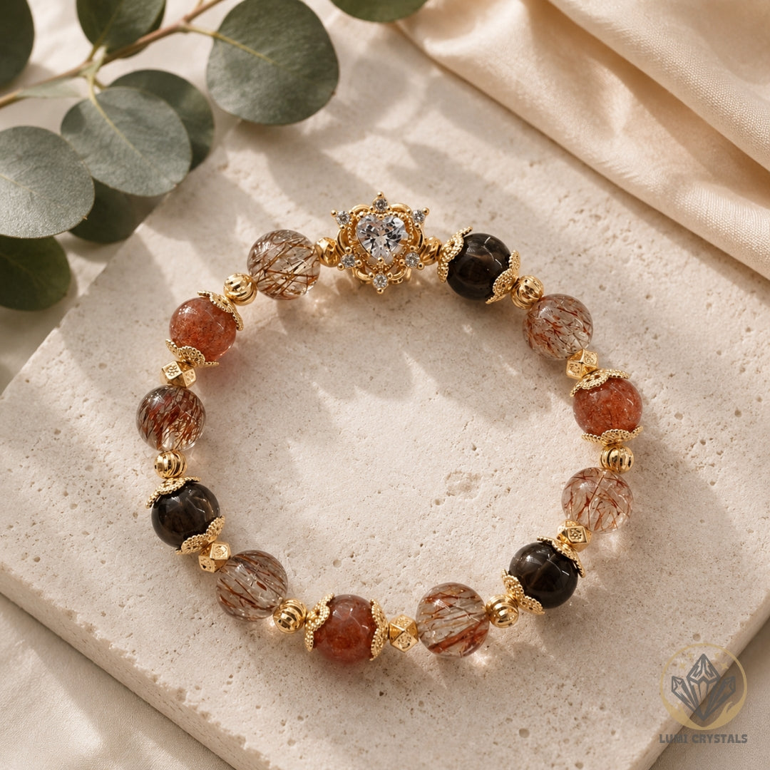 The Radiant Power - Natural Crystals Bracelet Design - Be Radiant, Be Powerful, Be Unstoppable (CR6)
