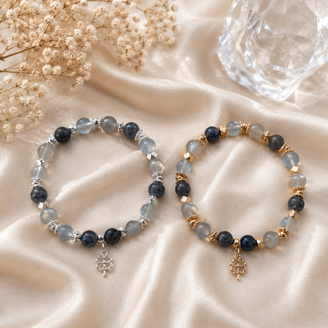 Velvet Horizon - Natural Crystals Bracelet Design - Protect Your Energy, Heal Your Heart and Flow With Clarity (LA3)