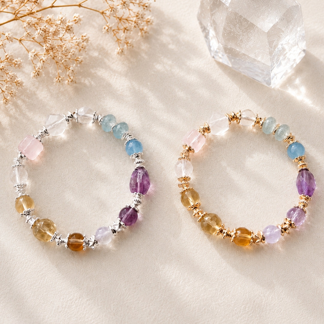 Aurora Gem - Natural Crystals Bracelet Design - Carry The Treasures of The Universe (MT1)