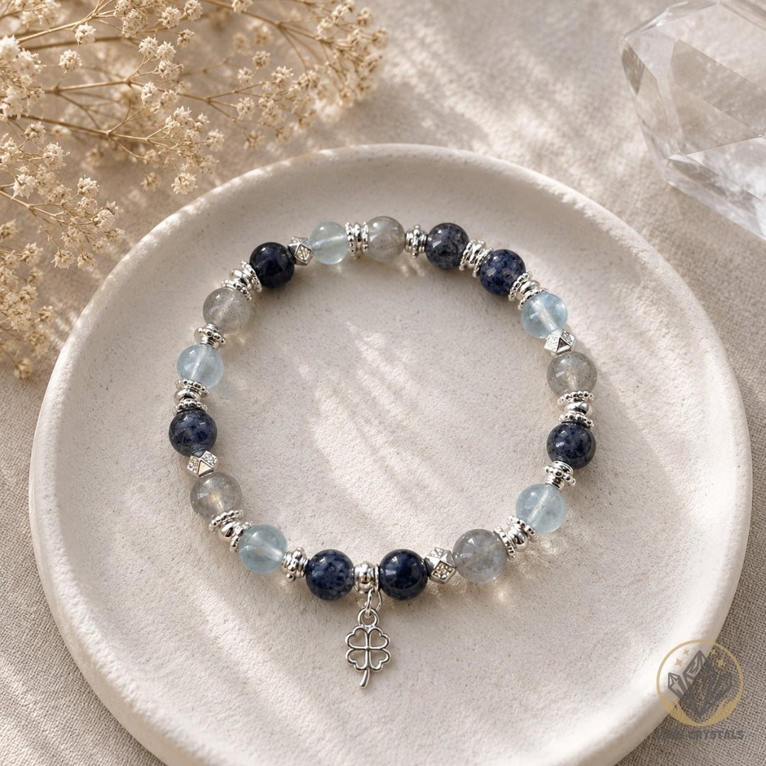 Velvet Horizon - Natural Crystals Bracelet Design - Protect Your Energy, Heal Your Heart and Flow With Clarity (LA3)
