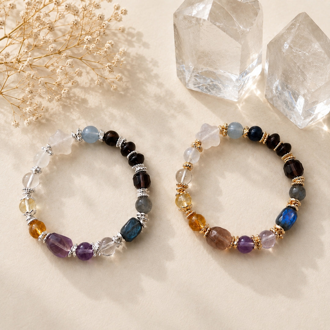 Celestial Matrix - Natural Crystals Bracelet Design - High-Frequency Shift Into Your Next Level (MT2)