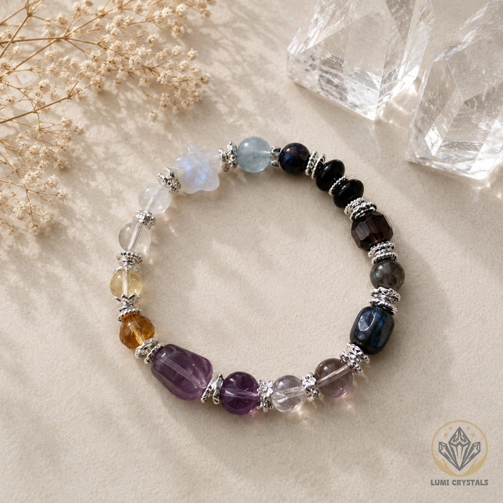 Celestial Matrix - Natural Crystals Bracelet Design - High-Frequency Shift Into Your Next Level (MT2)