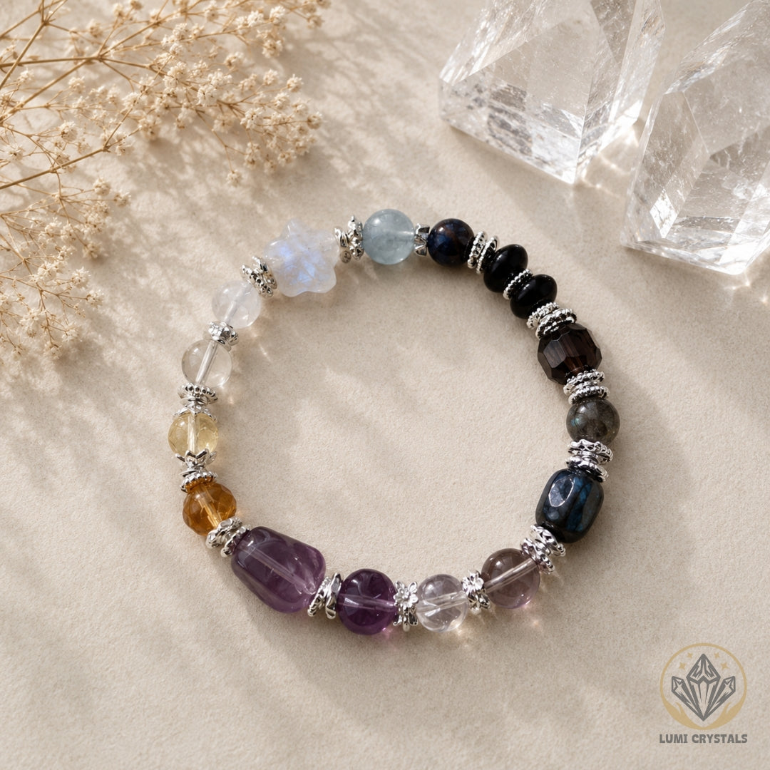 Celestial Matrix - Natural Crystals Bracelet Design - High-Frequency Shift Into Your Next Level (MT2)