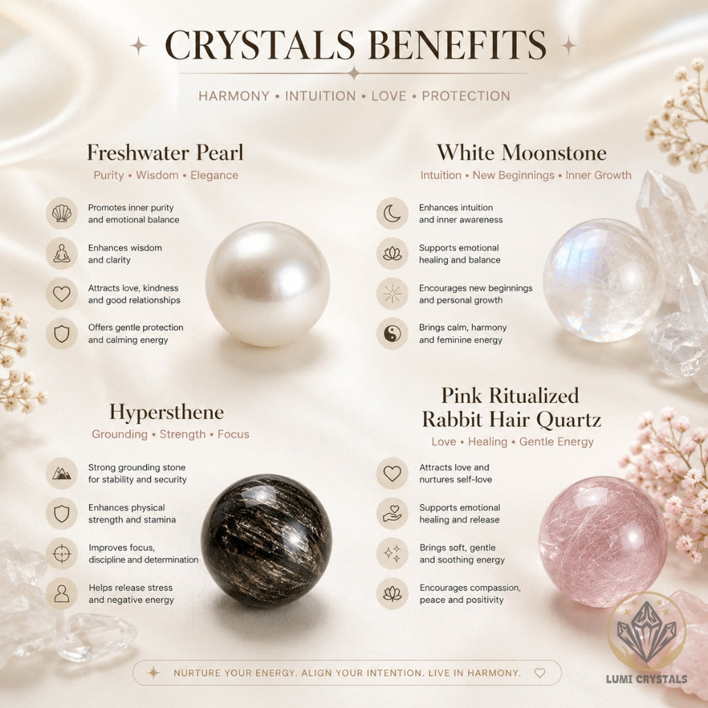 White Rose Aura - Natural Crystals Bracelet Design - To Nurture Heart And Empower The Soul (CH3)