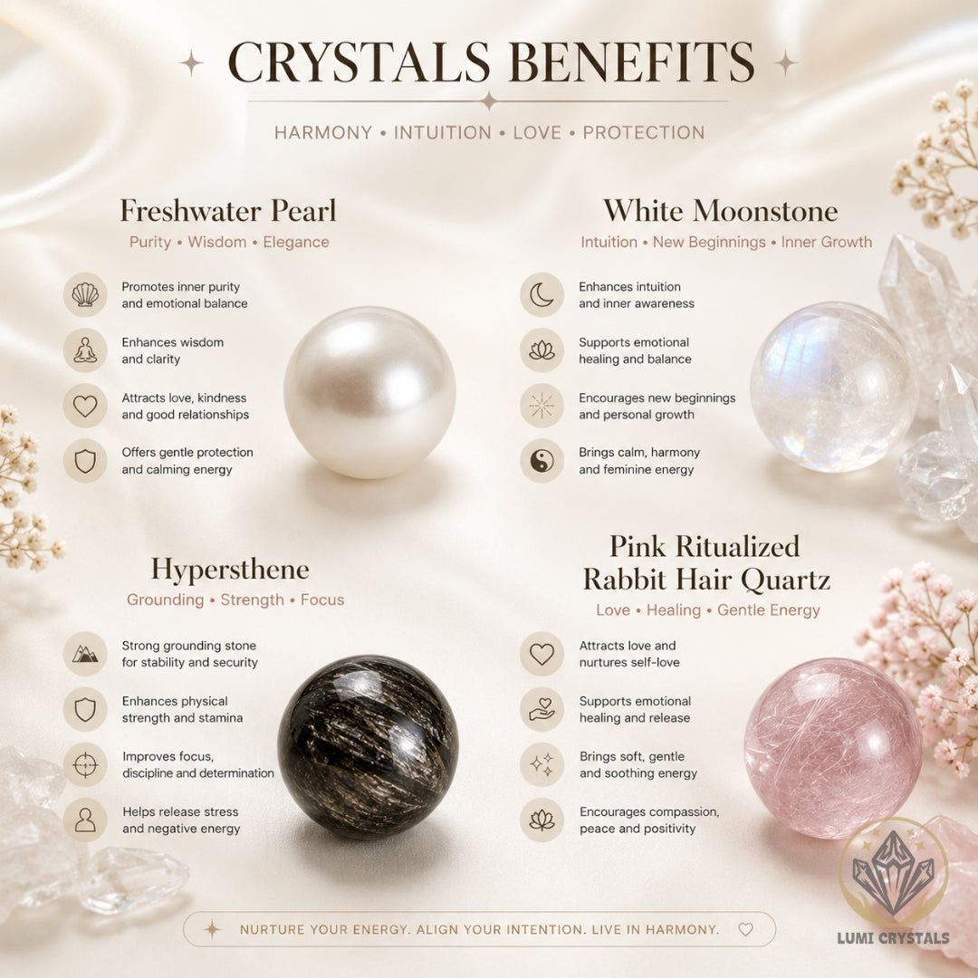 White Rose Aura - Natural Crystals Bracelet Design - To Nurture Heart And Empower The Soul (CH3)