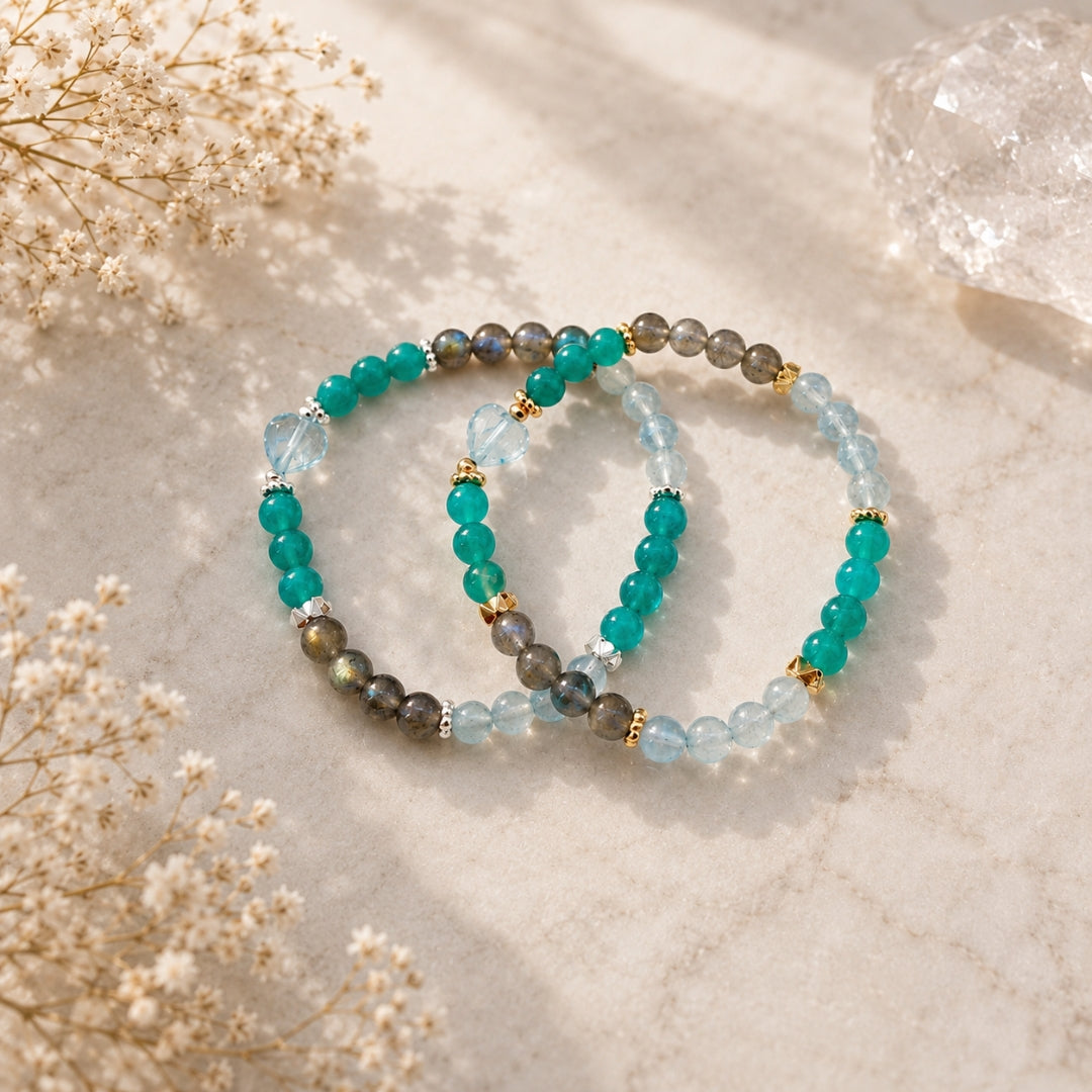 The Ocean Mind - 5mm Stackers - Clear Expression With Emotional Calm (ST1)