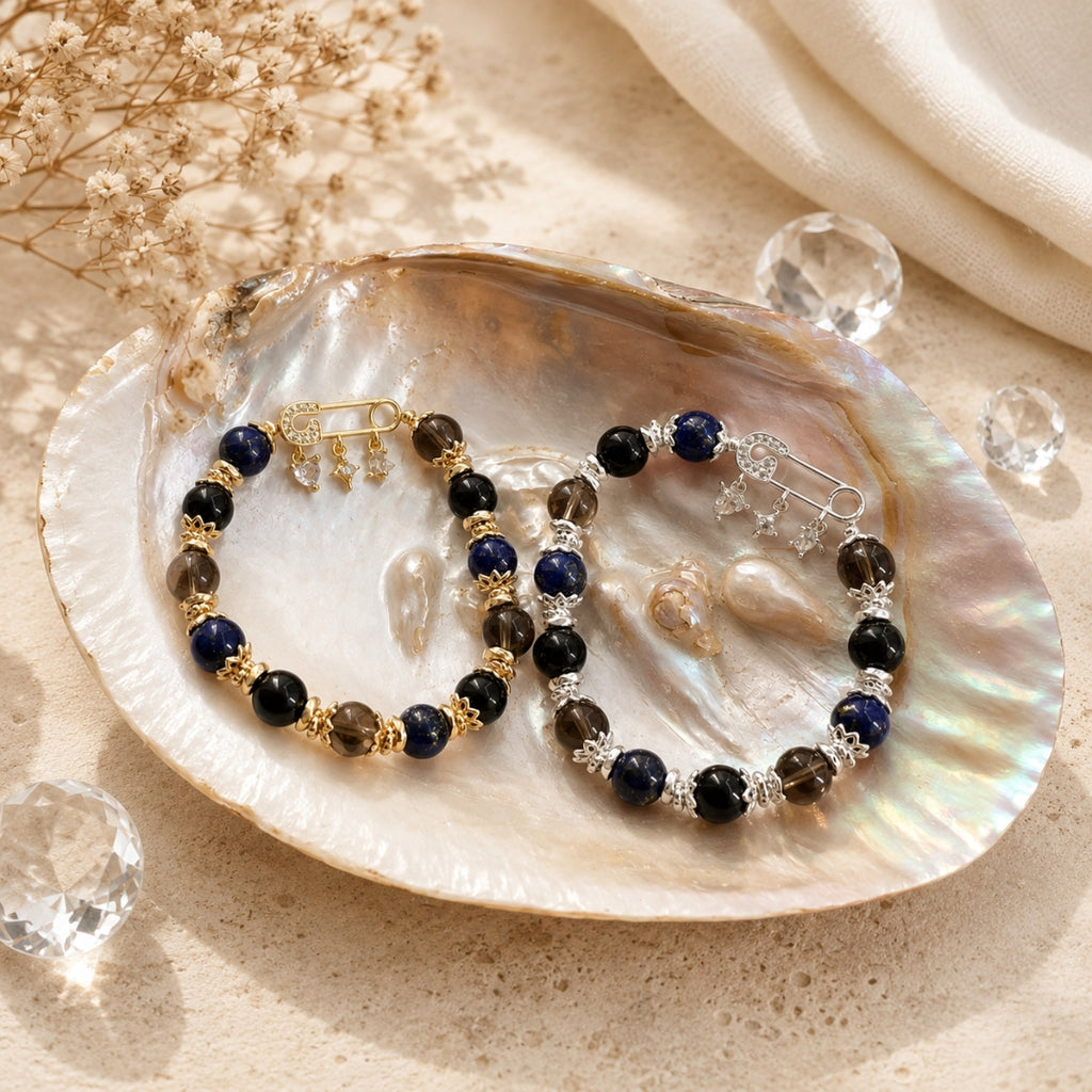 The Wise Warrior - Natural Crystals Bracelet Design - Ground Your Power, Clear Your Mind, Speak Your Truth (BL9)